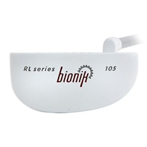 Bionik 105 Nano White Golf Putter Right Handed Semi Mallet Style with Alignment Line Up Hand Tool 37 Inches Big & Tall Men's Perfect for Lining up Your Putts