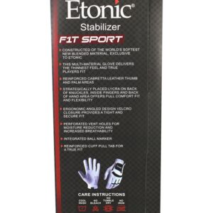 Etonic Golf MLH Stabilizer F1T Sport Glove White/Black White Cadet Small