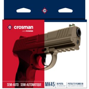 Crosman MK45 CO2-Powered Semi-Auto BB Air Pistol, Earth/Black