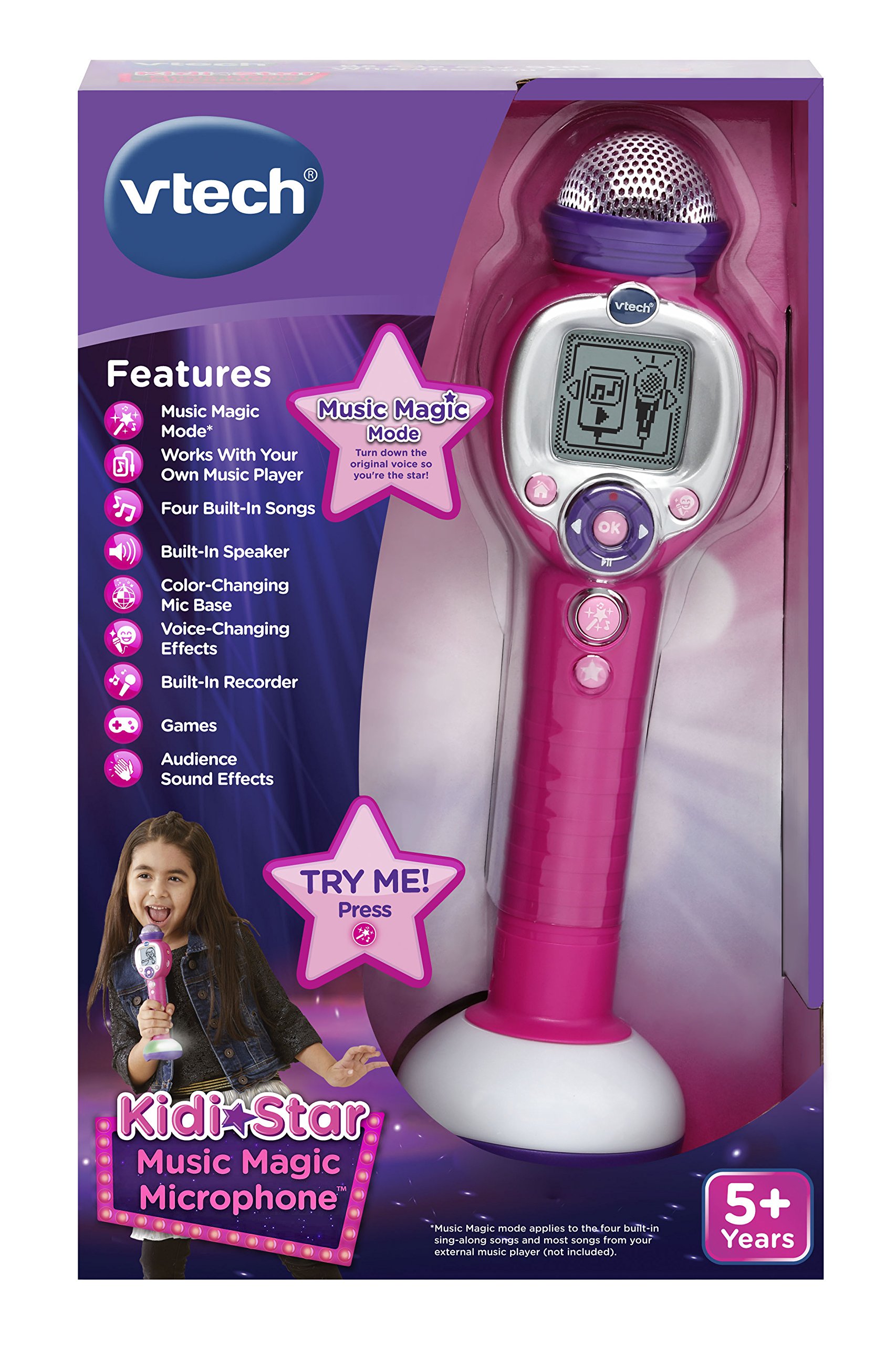 VTech Kidi Star Music Magic Microphone, Pink