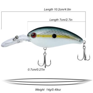 YONGZHI Fishing Lures Shallow Deep Diving Swimbait Crankbait Fishing Wobble Multi Jointed Hard Baits for Bass Trout Freshwater and Saltwater