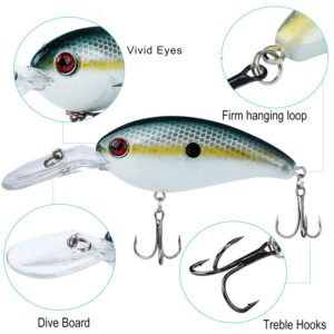 YONGZHI Fishing Lures Shallow Deep Diving Swimbait Crankbait Fishing Wobble Multi Jointed Hard Baits for Bass Trout Freshwater and Saltwater