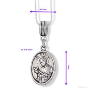 St Gerard Necklace Patron Saint of Pregnancy Charm Necklace St Gerard Pendant Patron Saint of Fertility with a Beautiful St Gerard Charm Fertility Necklace and St Philomena Anchor for Women