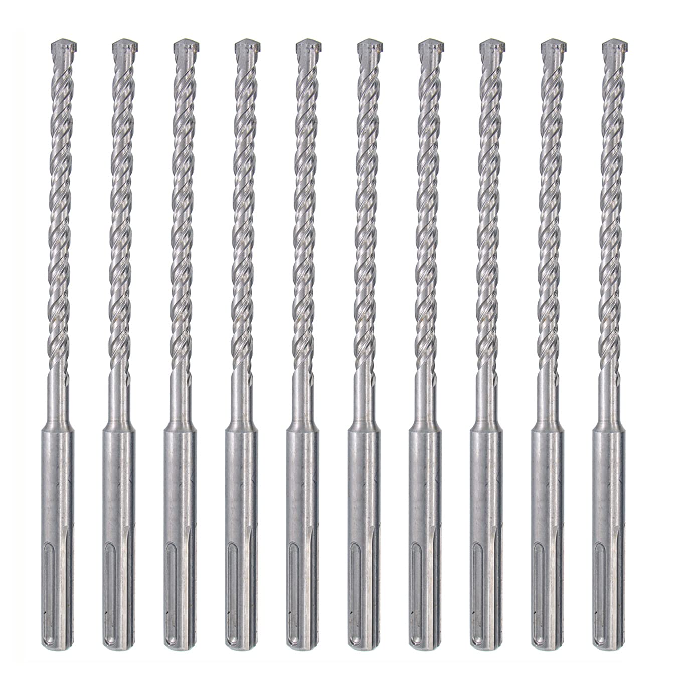 SDS Plus Hammer Drill Bit Set 5/32 in. x 6 in. Masonry Concrete Rock Drill-10Pcs