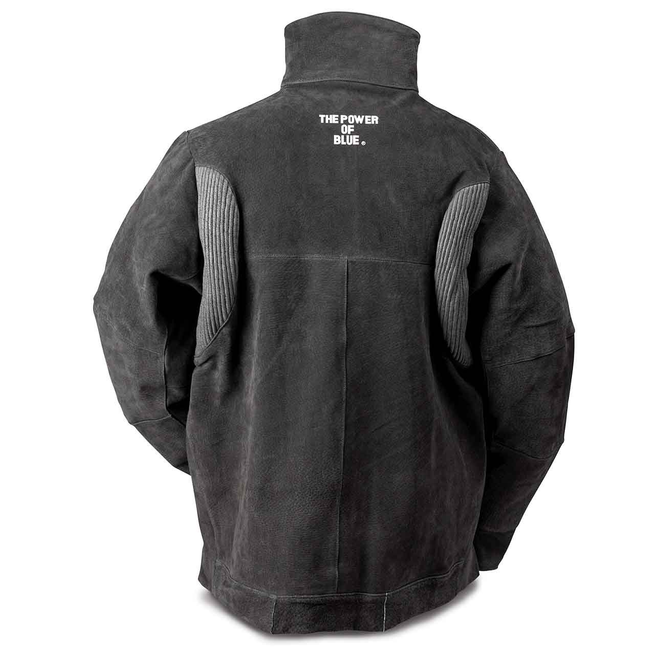 Welding Jacket, L, 30" L, Gray, Leather