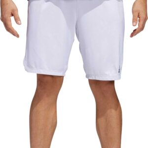 adidas Men's Axis Knit Training Shorts (White/Grey, M)