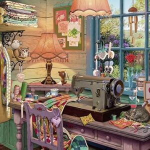 Ravensburger The Sewing Shed - 1000 Piece Jigsaw Puzzle | Unique Pieces with Softclick Technology | Ideal for Adults and Kids | FSC Certified | Perfect for Gift Giving