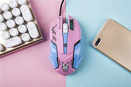 TOMLFF OW Mouse Breathing LED Backlit Gaming Mouse Genji Reaper Wired USB Computer Mouse for PC& Mac E-Sports Gamers