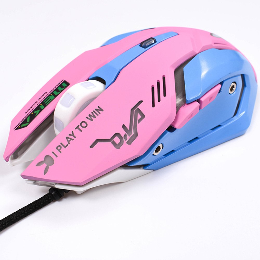 TOMLFF OW Mouse Breathing LED Backlit Gaming Mouse Genji Reaper Wired USB Computer Mouse for PC& Mac E-Sports Gamers