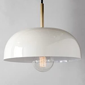 Hudson Valley Lighting - Avery One Light Large Pendant in Style-14 Inches Wide by 5.75 Inches High-Aged Brass/Cream Finish -Traditional Installation