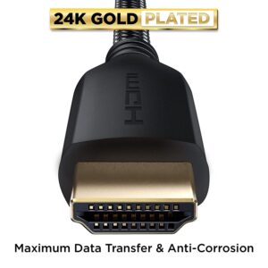 PowerBear 4K HDMI Cable 10 ft [2 Pack] High Speed, Braided Nylon & Gold Connectors, 4K @ 60Hz, Ultra HD, 2K, 1080P, ARC & CL3 Rated | for Laptop, Monitor, PS5, PS4, Xbox One, Fire TV, Apple TV & More