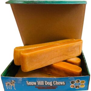 Snow Hill Himalayan Yak Cheese Dog Chews Monster/XXL 2 lbs Long Lasting, Protein-Rich Golden Cheese Bone Treats - Himalayas, Nepal