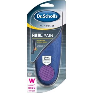 dr. scholl's heel pain relief orthotics women's 5-12 1 pair (pack of 2)