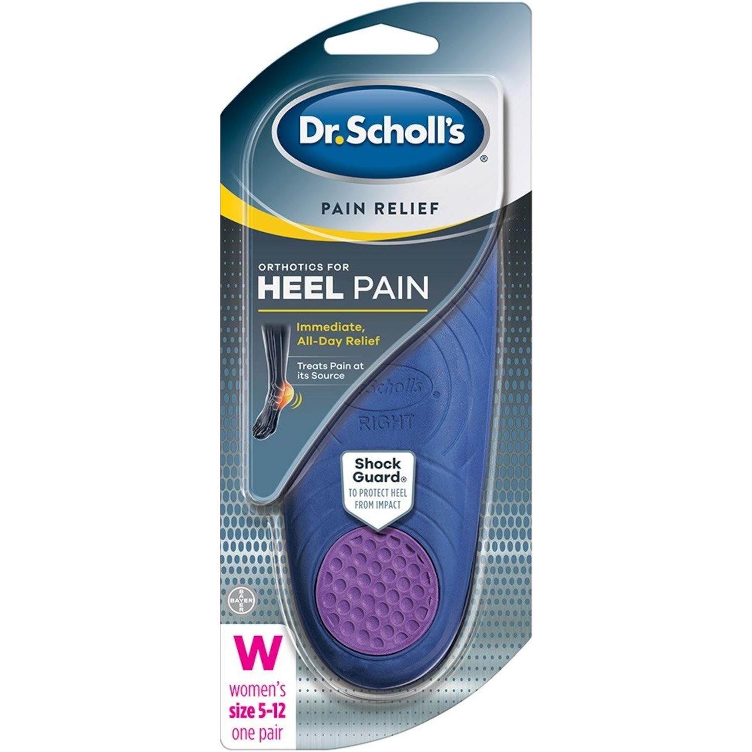 Dr. Scholl's Heel Pain Relief Orthotics Women's 5-12 1 Pair (Pack of 2)