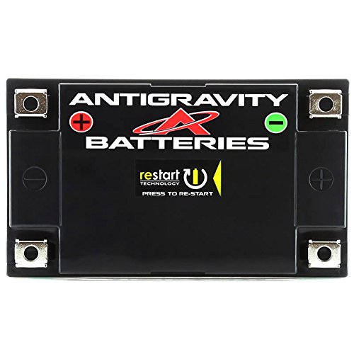 Antigravity ATZ-10-RS Lithium Ion Battery with BMS and Re-Start Technology - 360cca 2.3 Pounds 10Ah Lightweight Motorcycle Battery - Replaces YTZ10S - YTZ12 - YTZ14 - YTX9 - YTX7A-BS - YT12A-BS