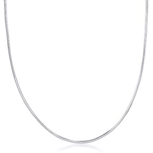 PORI JEWELERS 925 Sterling Silver 1.5MM Magic 8 Sided Italian Snake Chain (18, Silver)