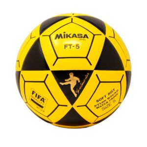 mikasa ft5 goal master soccer ball, black/yellow, size 5