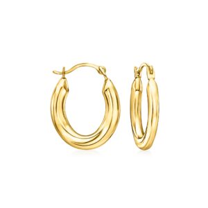 ross-simons 14kt yellow gold small oval hoop earrings