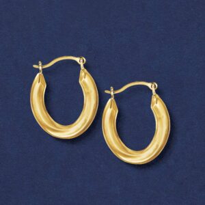 Ross-Simons 14kt Yellow Gold Small Oval Hoop Earrings