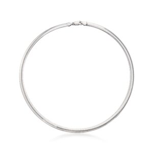 ross-simons italian 6mm sterling silver omega necklace. 20 inches