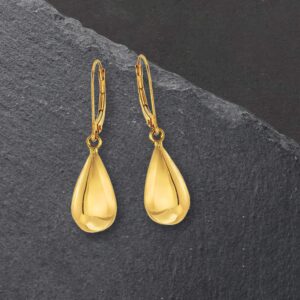 Ross-Simons Italian 18kt Yellow Gold Teardrop Earrings