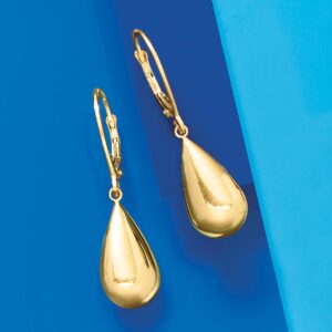 Ross-Simons Italian 18kt Yellow Gold Teardrop Earrings