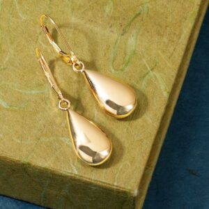 Ross-Simons Italian 18kt Yellow Gold Teardrop Earrings