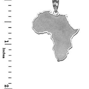 Travel & Destinations Jewelry 14K White Gold Africa Map Pendant