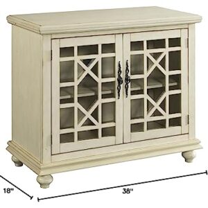 Martin Svensson Home Elegant TV Stand, 38 in x 32 in (W x H), Antique Cream White