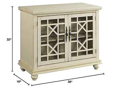 Martin Svensson Home Elegant TV Stand, 38 in x 32 in (W x H), Antique Cream White