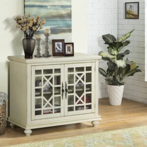 Martin Svensson Home Elegant TV Stand, 38 in x 32 in (W x H), Antique Cream White