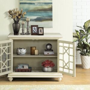 Martin Svensson Home Elegant TV Stand, 38 in x 32 in (W x H), Antique Cream White