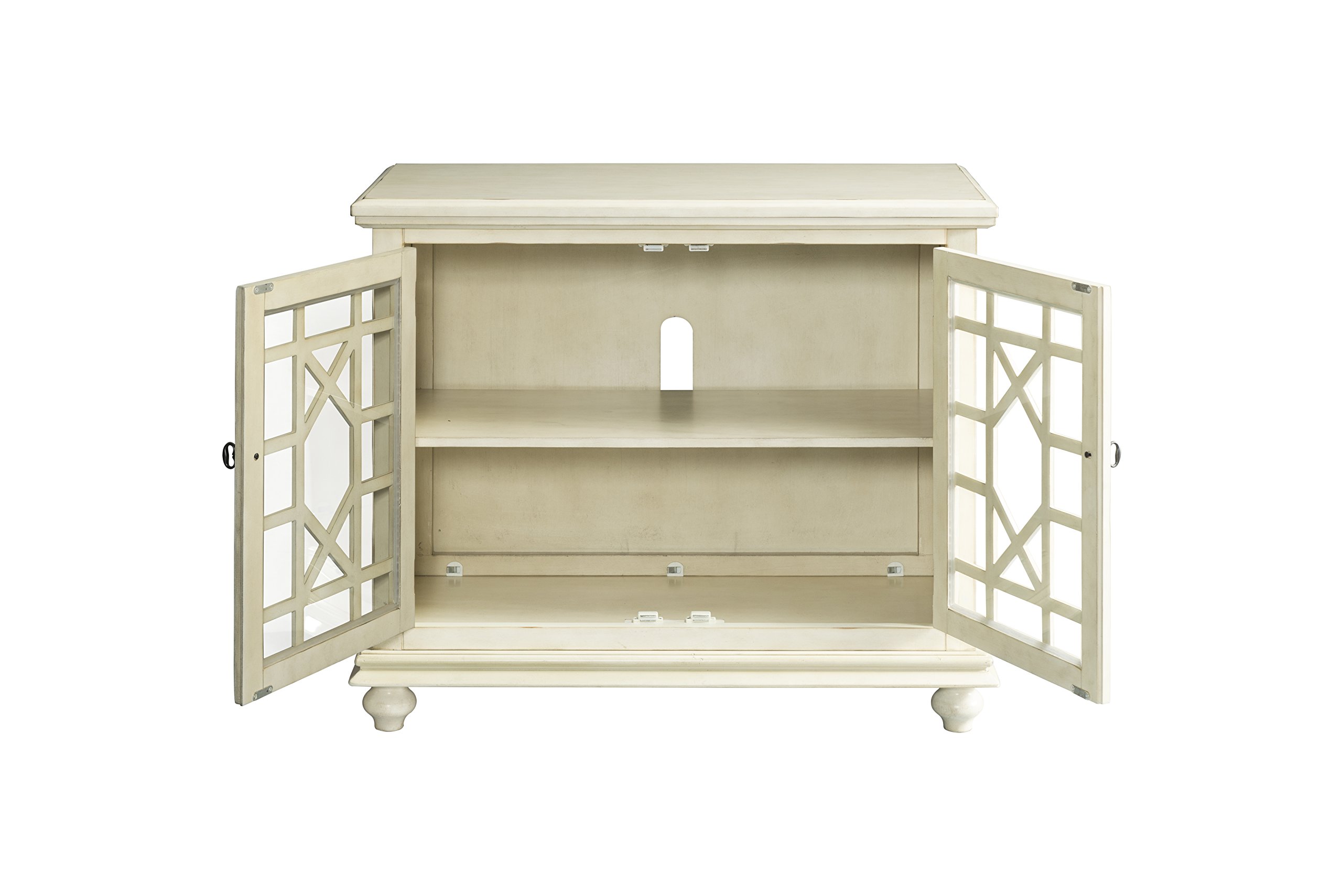 Martin Svensson Home Elegant TV Stand, 38 in x 32 in (W x H), Antique Cream White