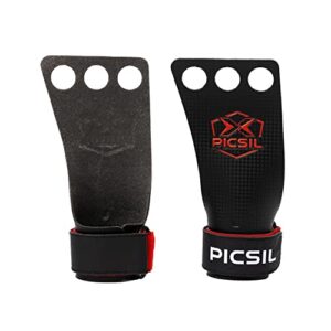 picsil rx grips - carbon hand grips for cross training, gymnastics, and weightlifting - unisex design for protection against blisters and improved mobility during workouts and wods (m)