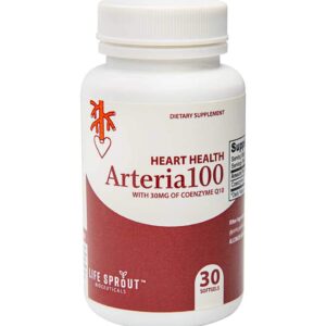 Life Sprout Bioceuticals Arteria 100 with CoQ10 for Overall Heart Health, Cholesterol and Circulatory Regulation