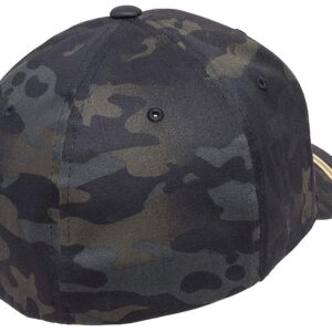 Flexfit Multicam Camo 6 Panel Baseball Cap Officially Licensed Multi-Cam 2 Patterns Black Camo or Green Camo (Large/X-Large, Black Multicam)