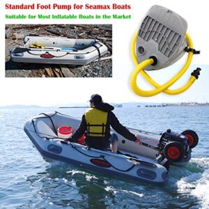 Seamax 7L Single Stage Foot Pump for Inflatable Boats, Max 3.6 PSI Support Inflation and Deflation