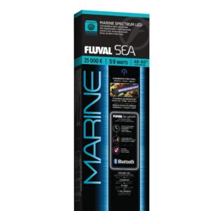 fluval sea marine 3.0 led aquarium lighting for coral growth, 59 watts, 48-60 inches