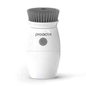 proactiv charcoal facial cleansing brush - spin brush exfoliator and facial scrubber with charcoal-infused bristles for deep skin cleansing - water resistant