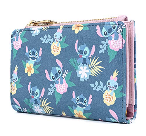 Loungefly Disney Stitch and Scrump Floral Bi-Fold Wallet