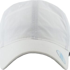 KBETHOS Relaxed Fit Unconstructed Nylon Sports Cap Adjustable Performance Hat … (Adjustable, (Nylon) White)