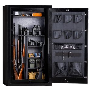 Kodiak Home Gun Safe for Rifles & Pistols | KBX5933 by Rhino Metals with New SafeX Security System | 46 Long Guns & 6 Pistol Pockets | 40 Minute Fire Protection | 395lbs