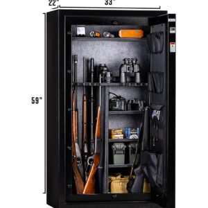 Kodiak Home Gun Safe for Rifles & Pistols | KBX5933 by Rhino Metals with New SafeX Security System | 46 Long Guns & 6 Pistol Pockets | 40 Minute Fire Protection | 395lbs