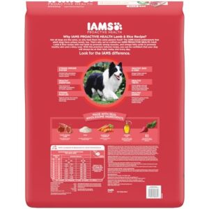 IAMS Minichunks Adult Dry Dog Food Lamb & Rice Recipe Dog Kibble, 30 lb. Bag