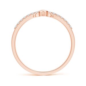 Pure Ignis Round H SI2 Lab Created Diamond Infinity Promise Ring For Her in 14k Rose Gold (Ring For Her Size 6.5) - April Birthstone