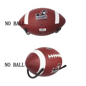 YYST Football Wall Mount Football Wall Rack Holder Display Storage Rack Black-No Ball Included