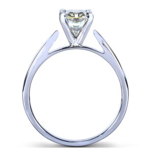 Kobelli Radiant-cut Moissanite Solitaire Engagement Ring 1 1/5 CTW 14k White Gold, Size 11, White Gold