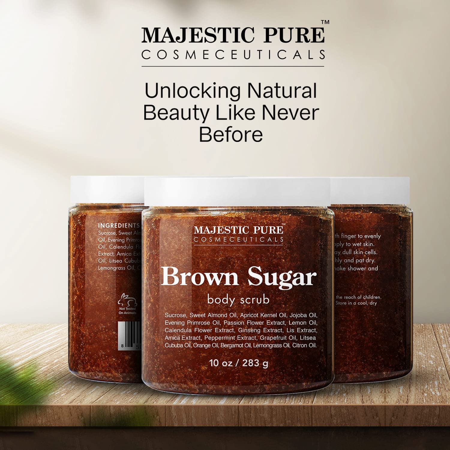 Brown Sugar Body Scrub for Cellulite and Exfoliation - Natural Body Scrub - Reduces The Appearances of Cellulite, Stretch Marks, Acne, and Varicose Veins, 10 Ounces