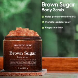 Brown Sugar Body Scrub for Cellulite and Exfoliation - Natural Body Scrub - Reduces The Appearances of Cellulite, Stretch Marks, Acne, and Varicose Veins, 10 Ounces