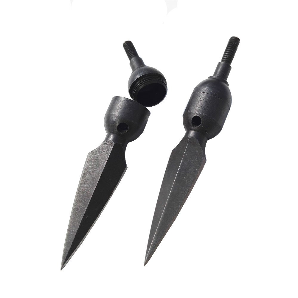 HNZMDY Traditional Metal Broadheads Screw in Archery Whistle Arrow Tips Points Replacement Hunting Arrow Tips for Hunting Shooting 6 Pack